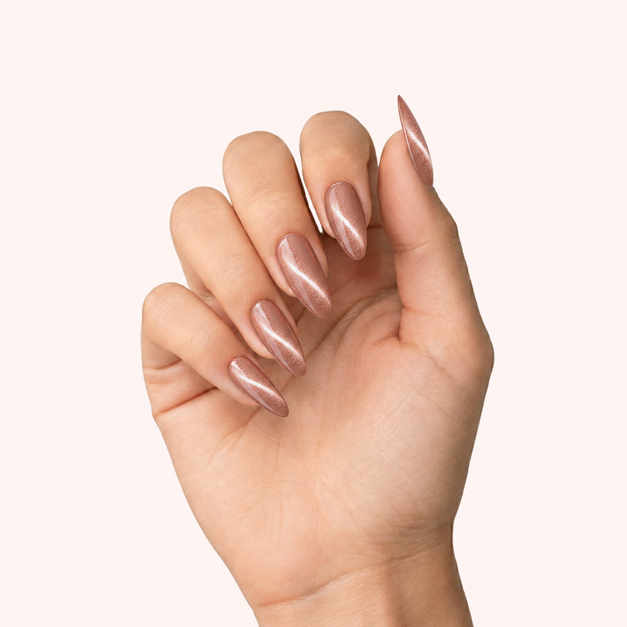 Gel Polish Shellac Cat Eye Nude Copper