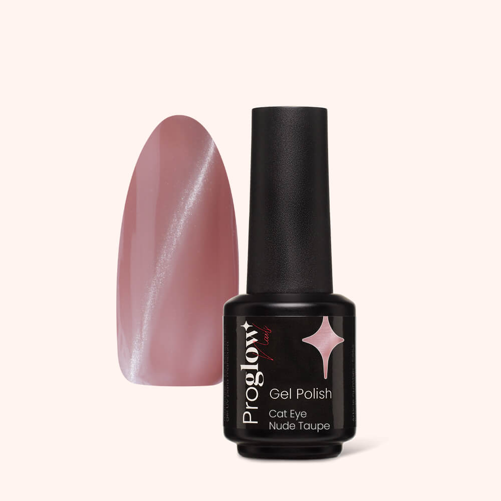 Gel Polish Shellac Cat Eye Nude Taupe