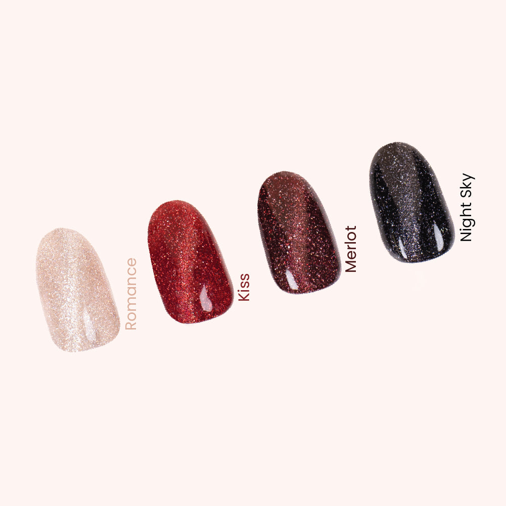 Gel Polish Shellac Flashing Cat Eye Merlot