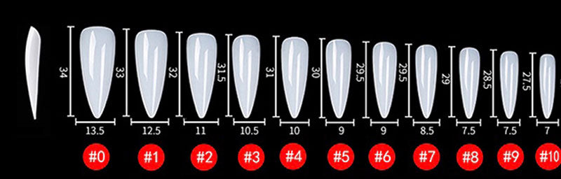 Soft Gel Nail Tips Claws/Stiletto Shape 500 in Tipbox