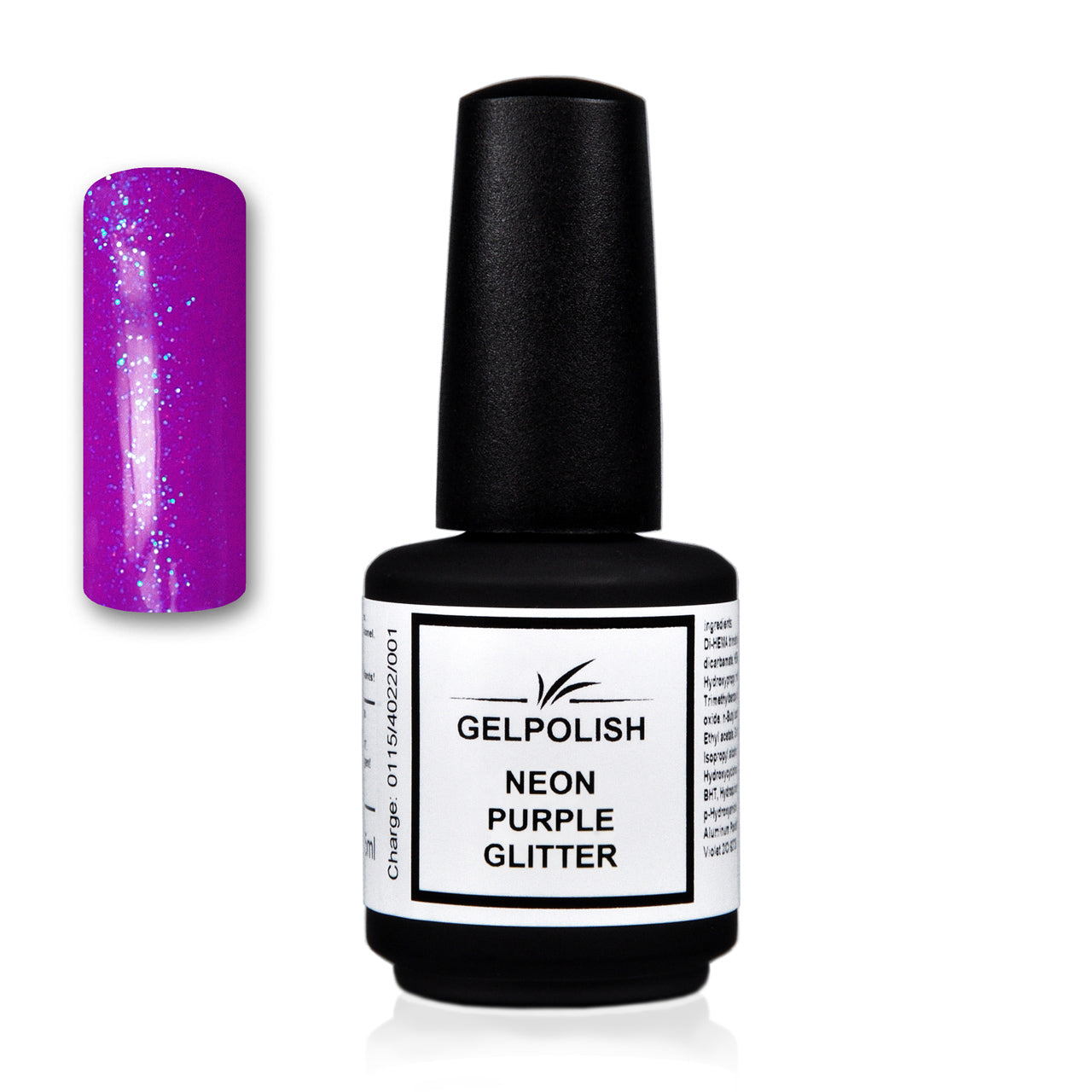 Gel Polish Neon Purple Glitter