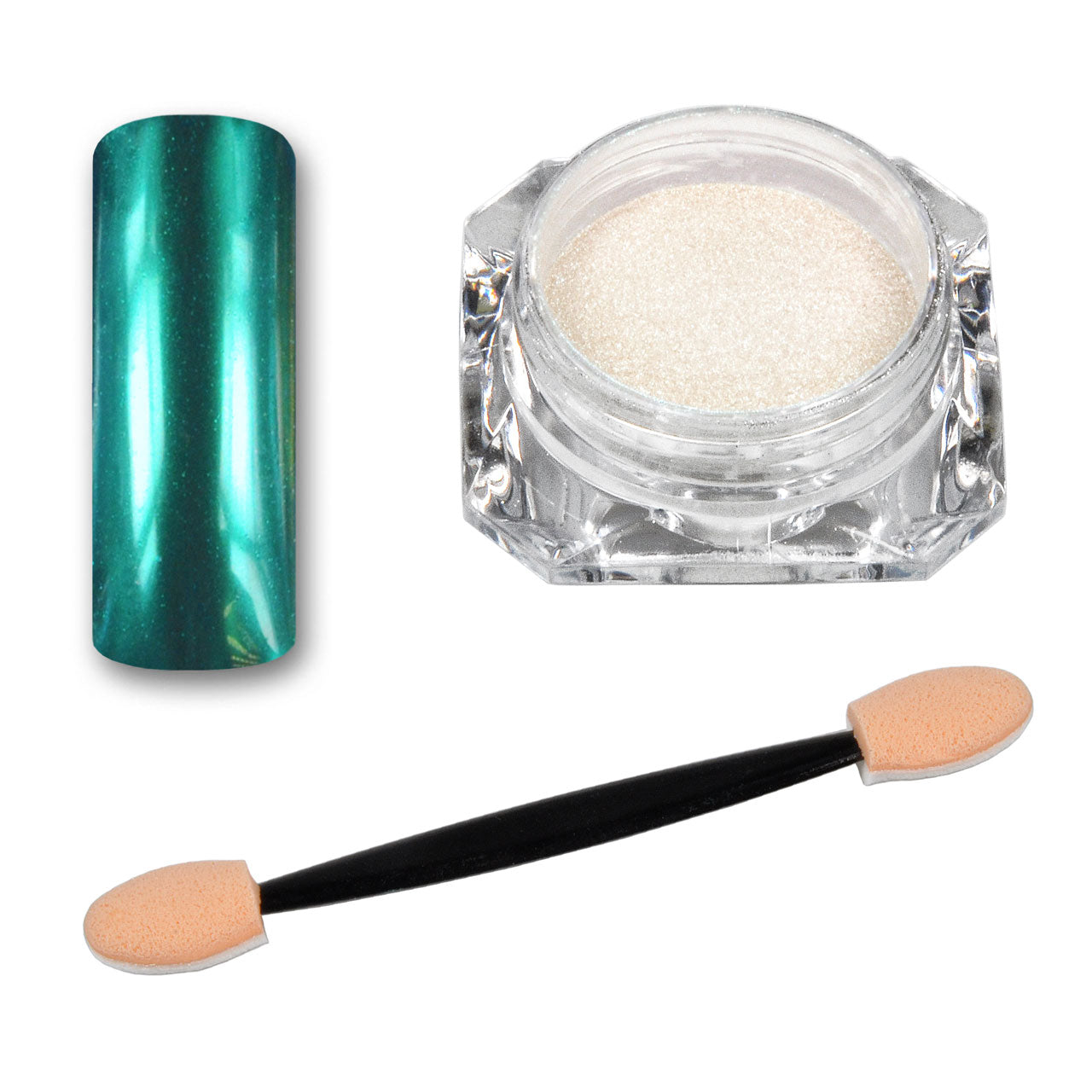 Mirror Chrome Puder Green reflection