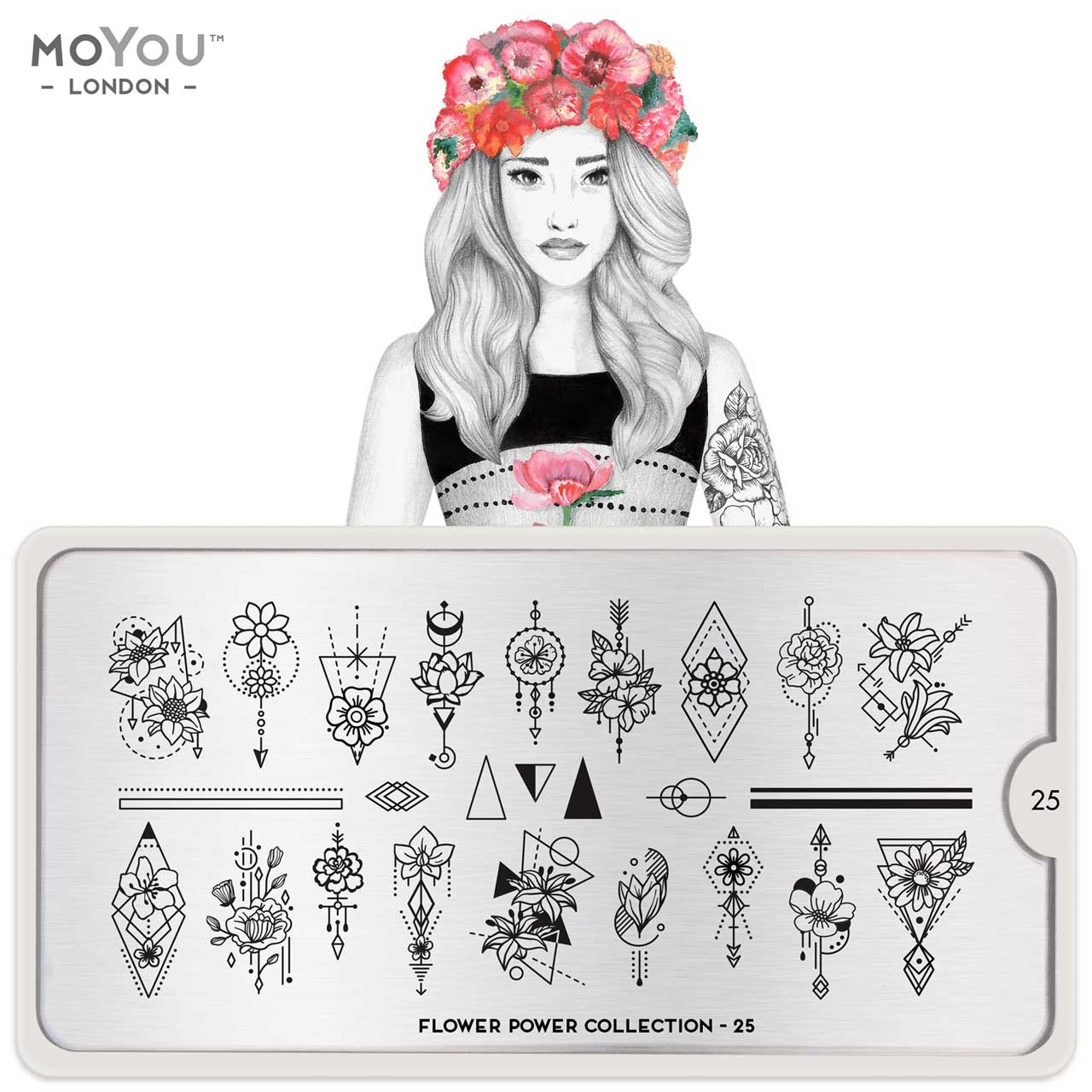 MoYou Stamping Plate Flower Power 25