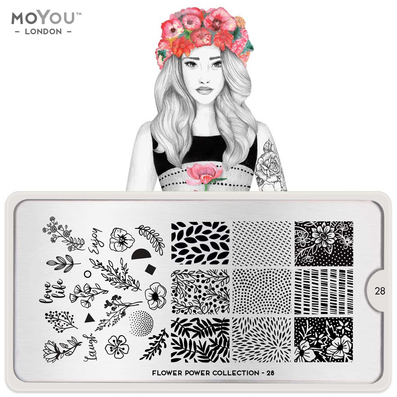 MoYou Stamping Plate Flower Power 28